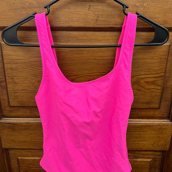Solid & Striped Women's sz S One Piece Swim THE ANNE-MARIE Fluorescent Pink NWT - Picture 2 of 12